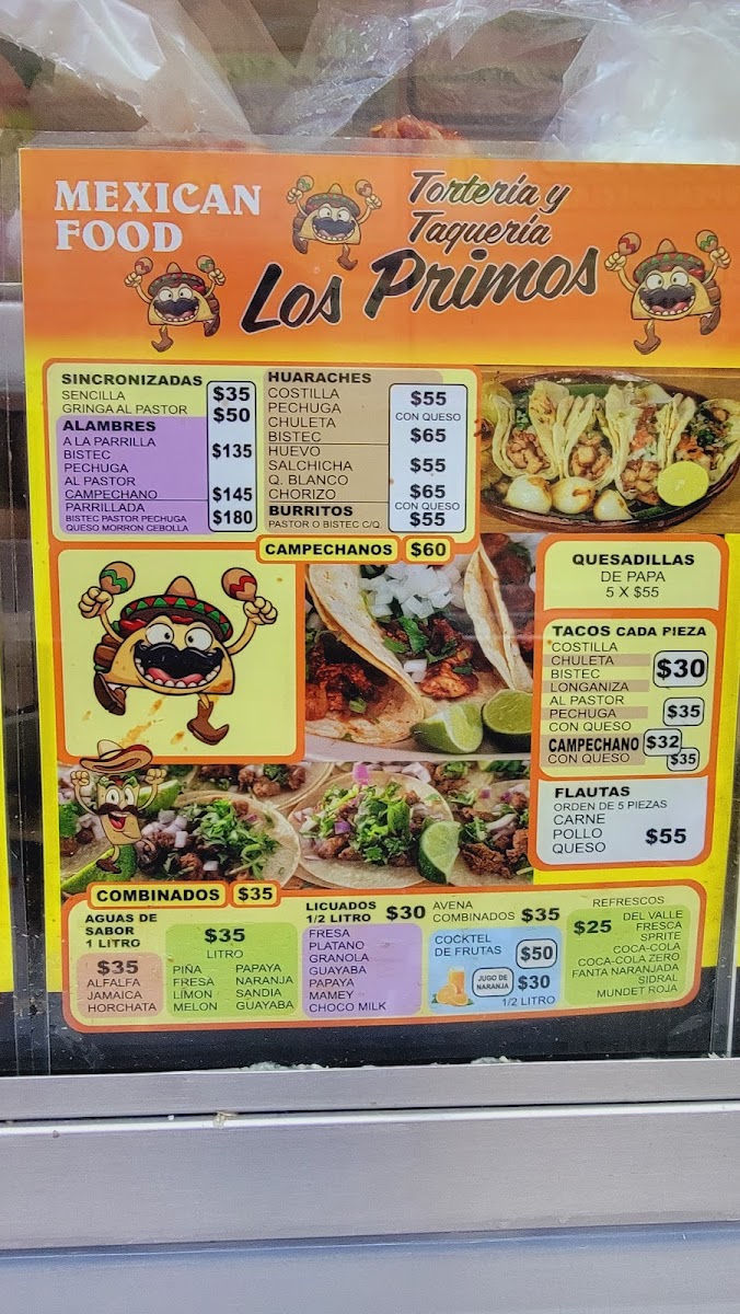 Tortería y Taquería Los Primos Menu - Image 3